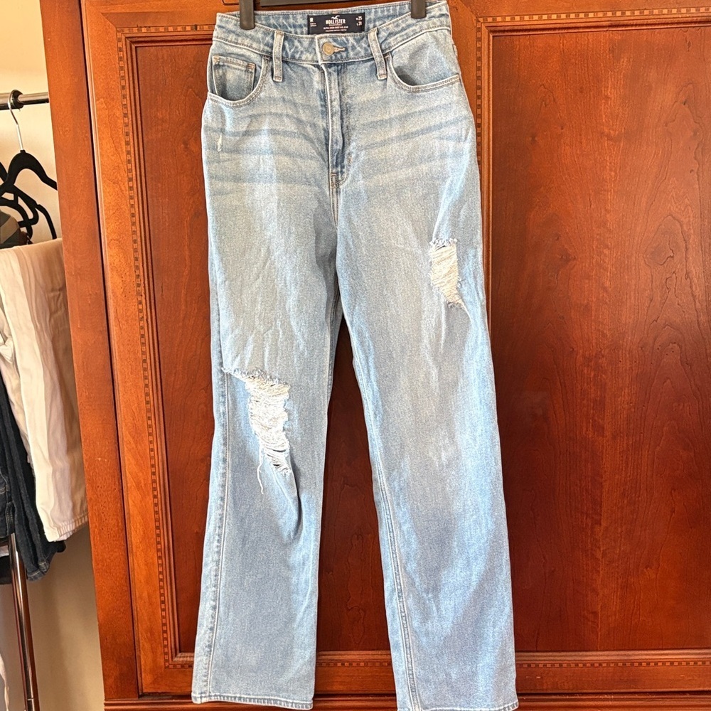 Hollister ultra high-rise Dad Jane vintage stretch Light Blue Denim Jeans
